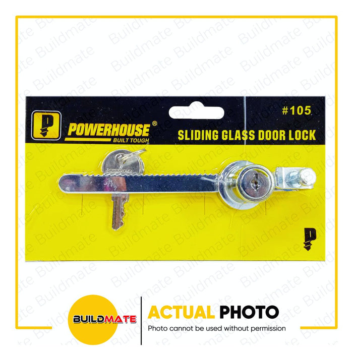 POWERHOUSE Sliding Glass Door Lock no. 105 A261 •BUILDMATE• PHDH