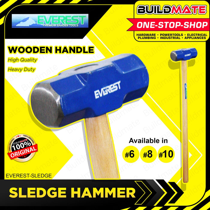 Everest Heavy Duty Sledge Hammer With Wooden Handle Set #6 #8 & #10 [SOLD PER PIECE] •BUILDMATE•
