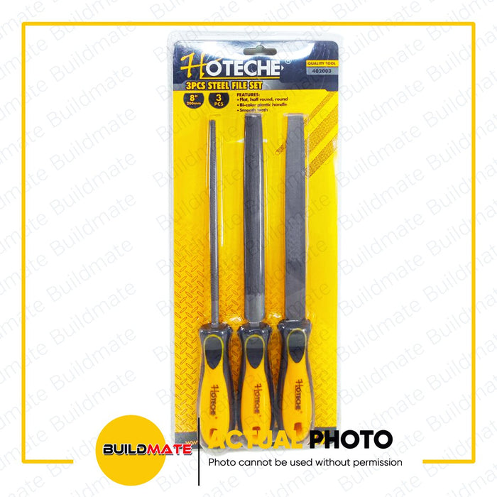 HOTECHE 3PCS/SET Steel File Set 402003 •BUILDMATE•