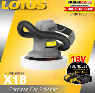 [BUNDLE] LOTUS X-LINE Cordless Car Polisher Buffing 18V LTBP18VLI + LTFC1800 + LTBP18G-2 •BUILDMATE• LCPT