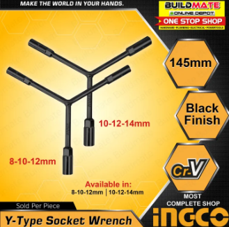 INGCO Y Type Socket Wrench 8-10-12mm | 10-12-14mm SOLD PER PIECE •BUILDMATE• IHT
