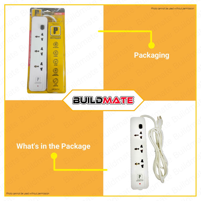 Powercode Extension Single POWERHOUSE Electric Extension Cord with Single Switch Universal Outlet ...