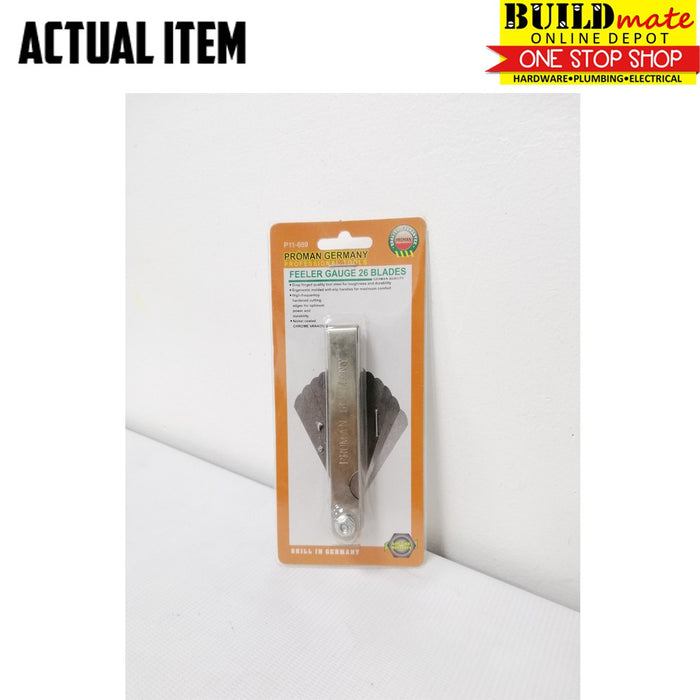 PROMAN Feeler Gauge 26 Blades P11-689 •BUILDMATE• 