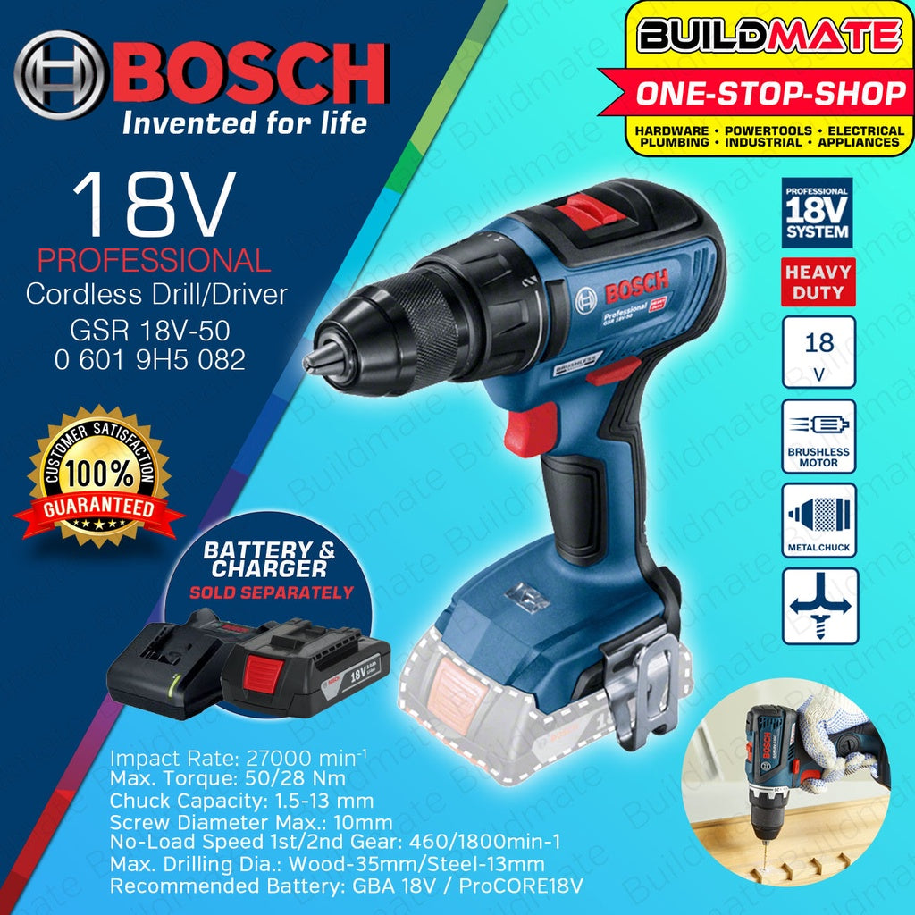 BOSCH Professional Lithium Ion Li-Ion Cordless Drill Driver GSR