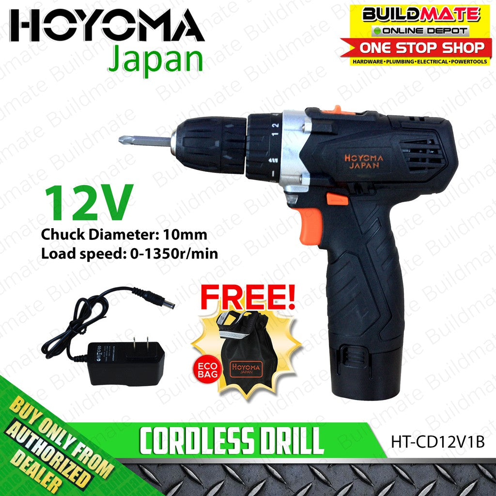 HOYOMA Japan Cordless Drill 12V HT CD12V1B with Battery and Charger Buildmate
