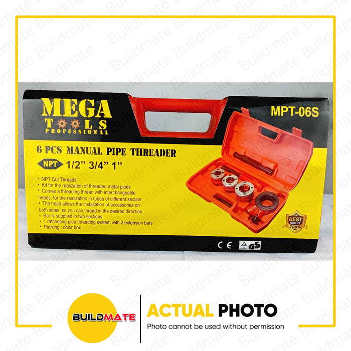 MEGA 6PCS Manual Pipe Threader 1/2 to 1" •BUILDMATE•