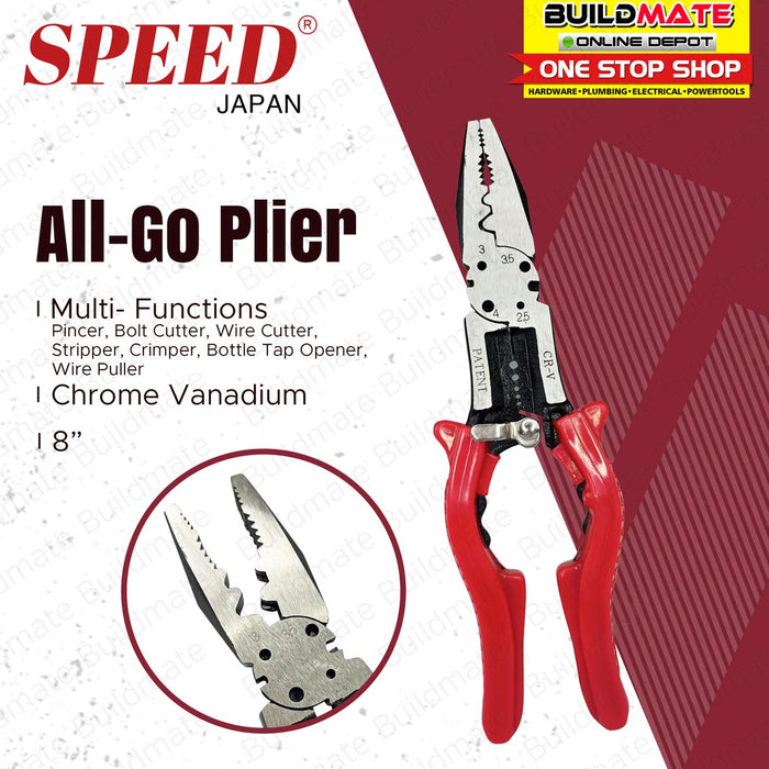 SPEED All Go Pliers 8" Chrome Vanadium #511 •BUILDMATE•