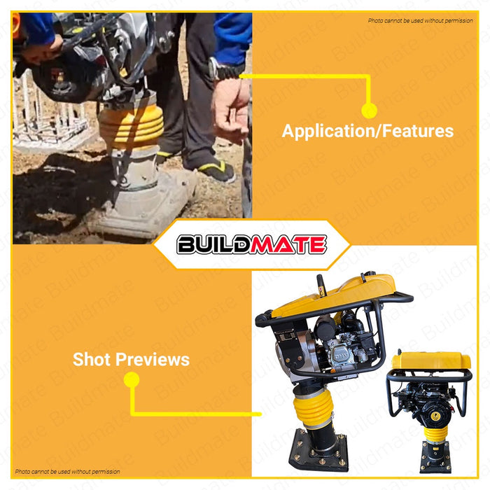 POWERHOUSE 6.5HP Industrial Tamping Hammer 75kg 6.5HP with ORIGINAL ROBIN ENGINE EY20 Gasoline DBS