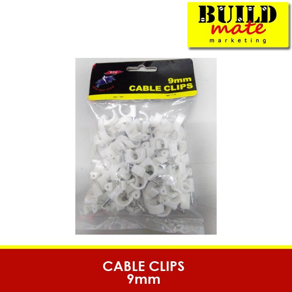 Cable Clips PVC Clamp ROUND/SQUARE 100PCS/BAGS  8mm | 9mm | 10mm | 12mm SOLD PER BAGS ONLY  •BUILDMATE•