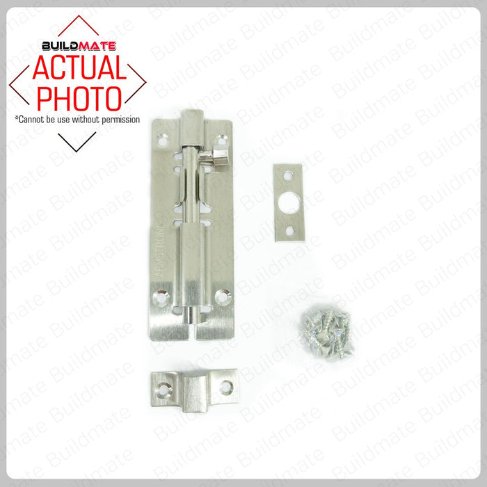 ARMSTRONG Stainless Steel Barrel Bolt Door Lock 2"  3" 4"  SOLD PER PIECE •BUILDMATE•