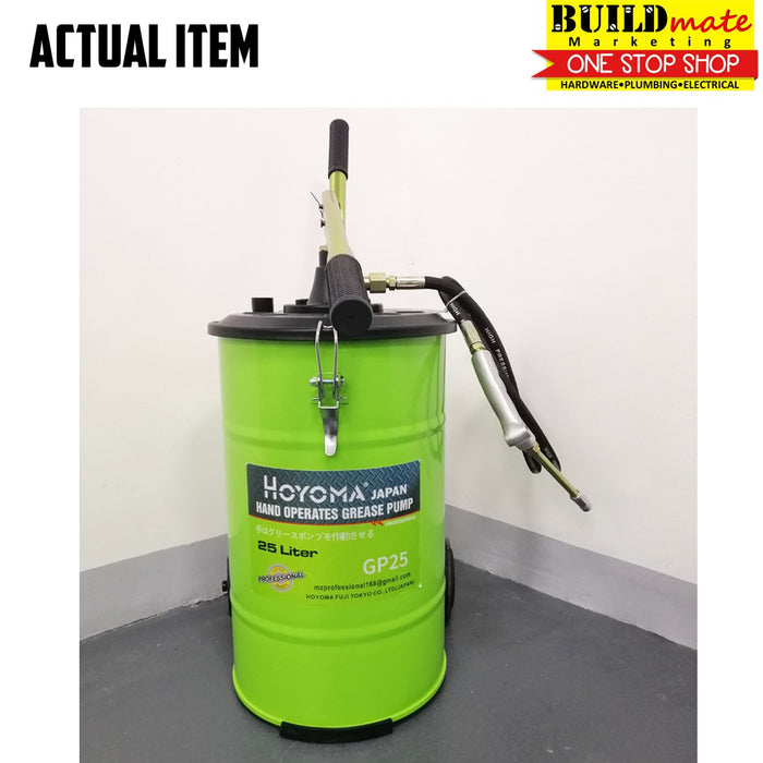 BUILDMATE Hoyoma Hand Operated Grease Lubricator Pump 25L GP25 HYMHT
