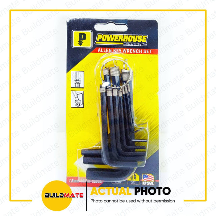 POWERHOUSE Allen Key Wrench Set 1.5mm to 10mm (C136) •BUILDMATE• PHHT