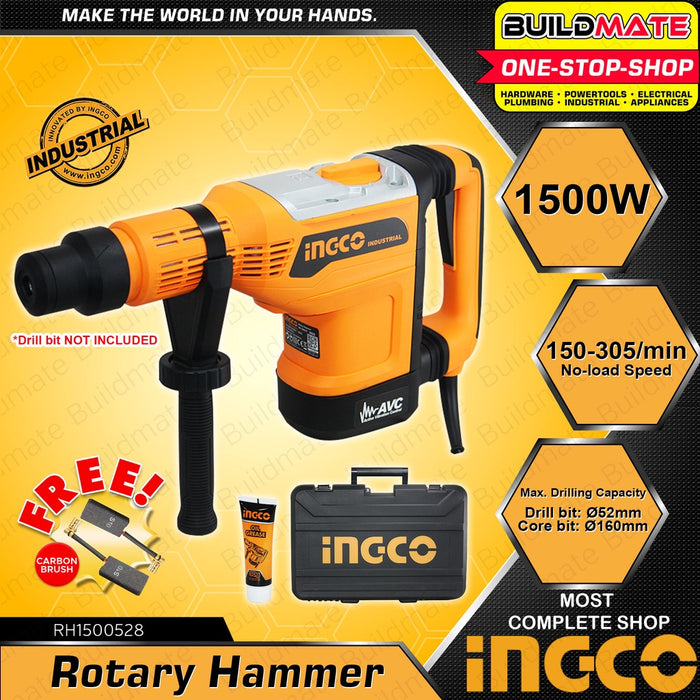 INGCO Industrial Heavy Duty Rotary Hammer Drill for Mining 1500W