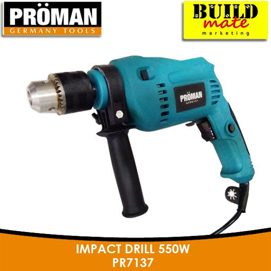 Proman Impact Drill 550W PR7137 (For Concrete) •BUILDMATE•