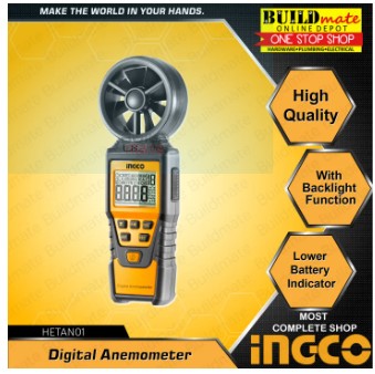 INGCO Digital Anemometer HETAN01 •BUILDMATE• IPT