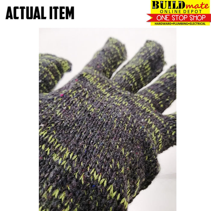 Safety Cotton Gloves 1 Pair Black/Yellow Color