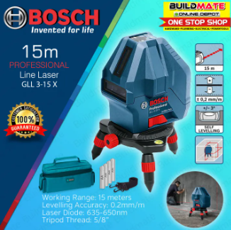 BOSCH Professional GLL 3-15 X Levelling 3 Line Laser with 4xAA BATTERY 0601063M80 100% ORIGINAL BMT