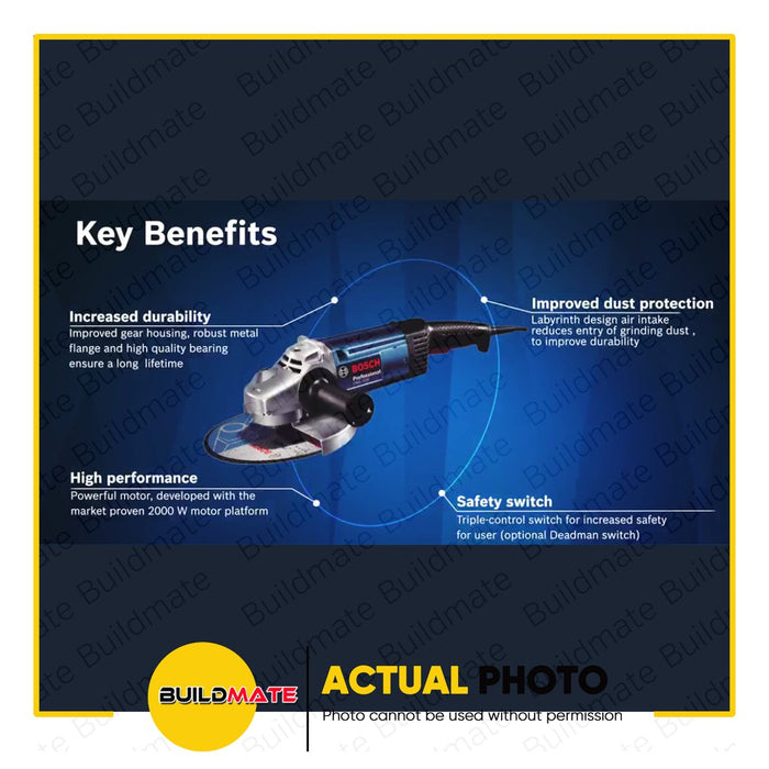 BOSCH Professional Angle Grinder 7" Ø180mm GWS 2000-180 •BUILDMATE• COC
