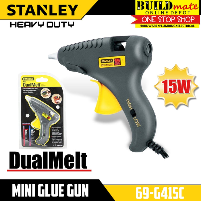 STANLEY DualMelt Mini Glue Gun 15W 69-GR15C •BUILDMATE• SHT