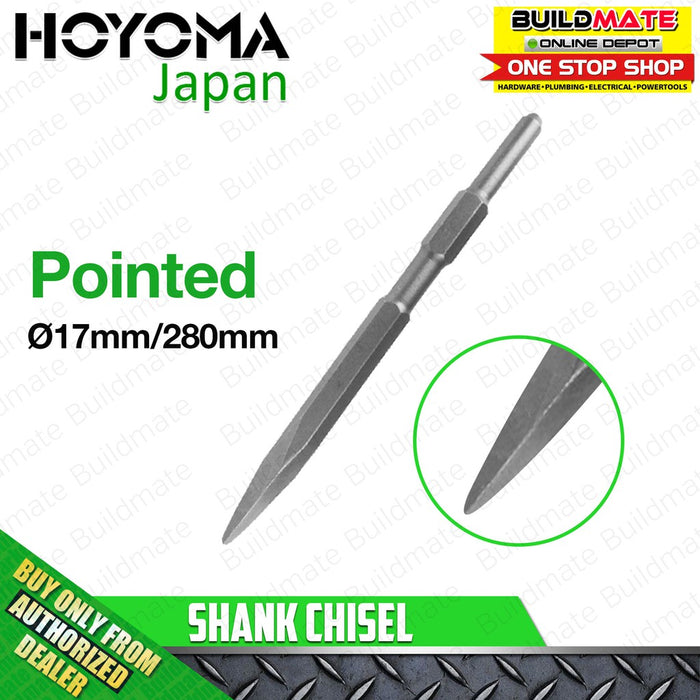 HOYOMA Shank Chisel POINTED 17mm x 280P HT-SC17*280P •BUILDMATE•