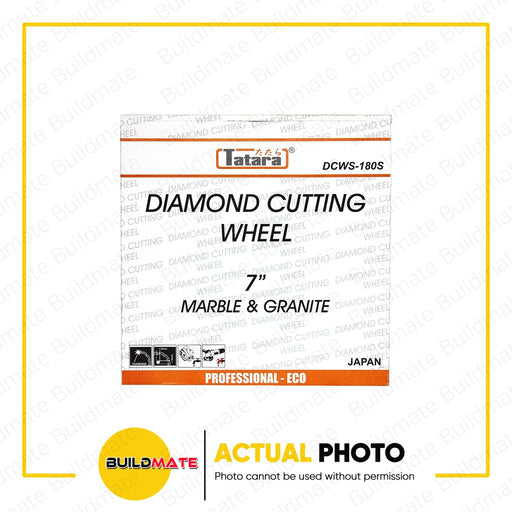 TATARA 7" 25mm Arbor Diamond Cutting Wheel Segmented Standard Use For Marble Cutter DCWS-180S