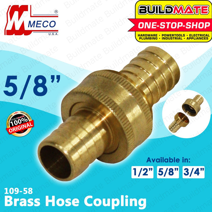 MECO Brass Hose Coupling Adapter Set 1/2" 5/8" 3/4" SOLD PER PIECE AUTHENTIC •BUILDMATE•