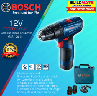 BOSCH Professional 12V Cordless Impact Drill Driver GSB 120-LI COC 060 ...