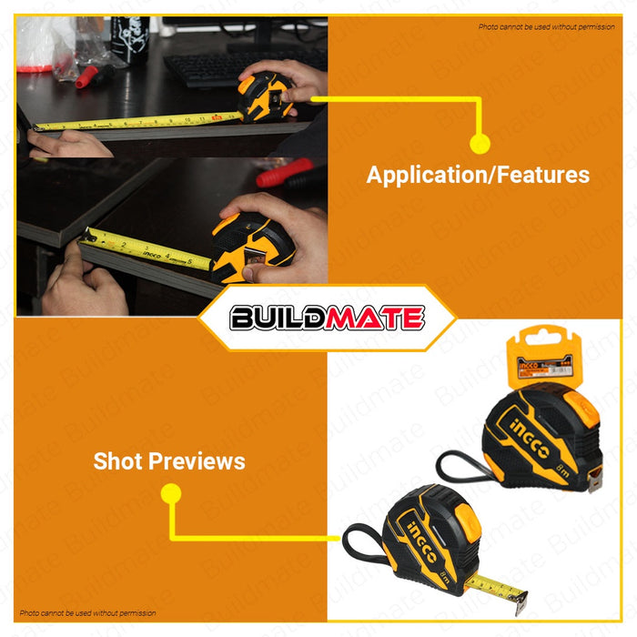 INGCO Steel Measuring Tape Nylon Blade 100% ORIGINAL / AUTHENTIC •BUILDMATE• IHT