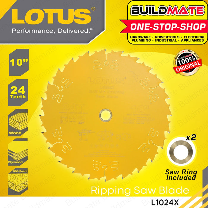 Lotus X1 Ripping Wood Saw Blade Diablo Style 10 Inch x 24T x 25.4mm Circular Saw L1024X •BUILDMATE•