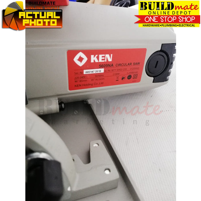 KEN INDUSTRIAL Circular Saw 2100W Ø235x25x2.5mm 5609NA •BUILDMATE•