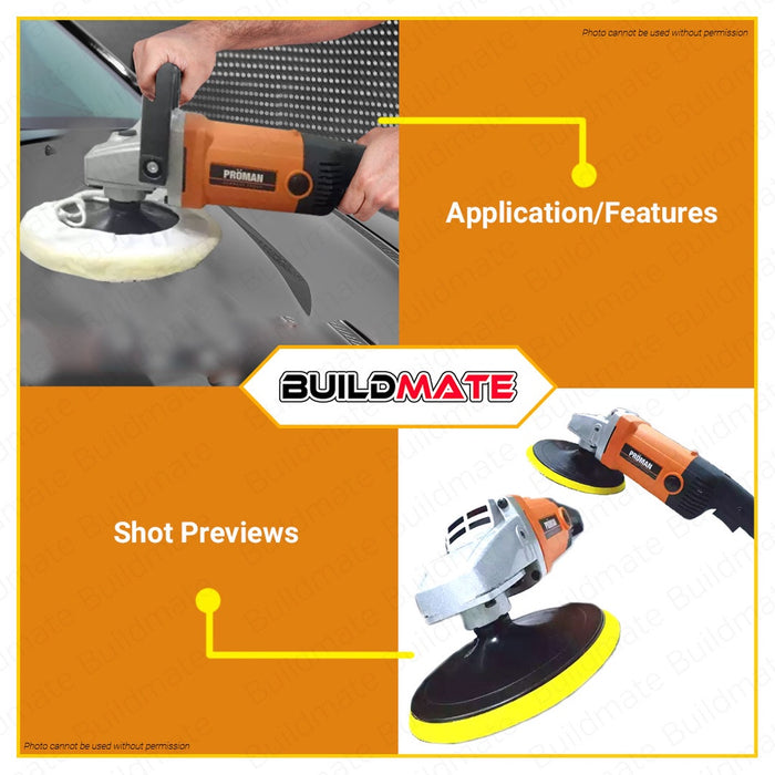 PROMAN GERMANY TOOLS Electric Angle Polisher 1400W PT-EP1400 •BUILDMATE•