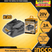 INGCO Fast Intelligent Charger 20V FCLI2003 POWERSHARE  •BUILDMATE• IHT