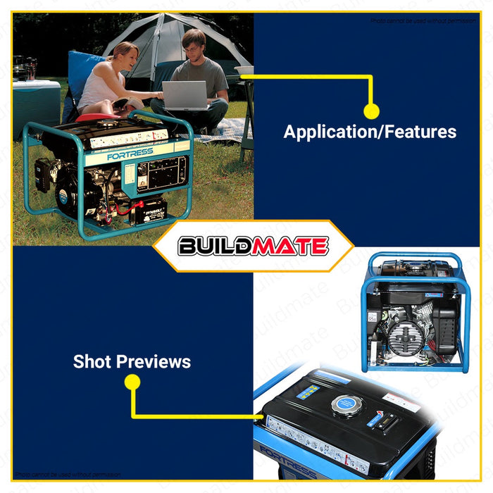 FORTRESS Portable Gasoline Power Generator 2400W Surge Output FPG3500EX 100% ORIGINAL •BUILDMATE•