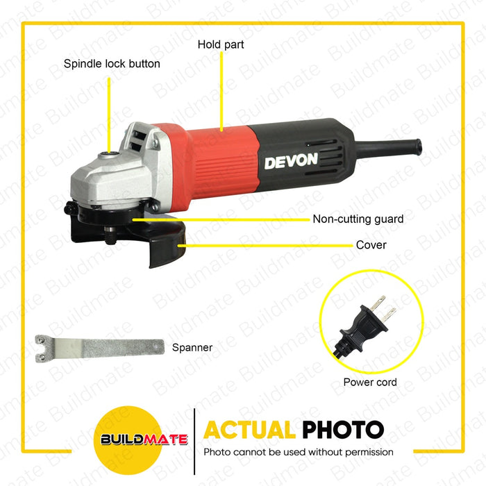 DEVON Industrial Angle Grinder Heavy Duty 710W 2852-7-100B •BUILDMATE•