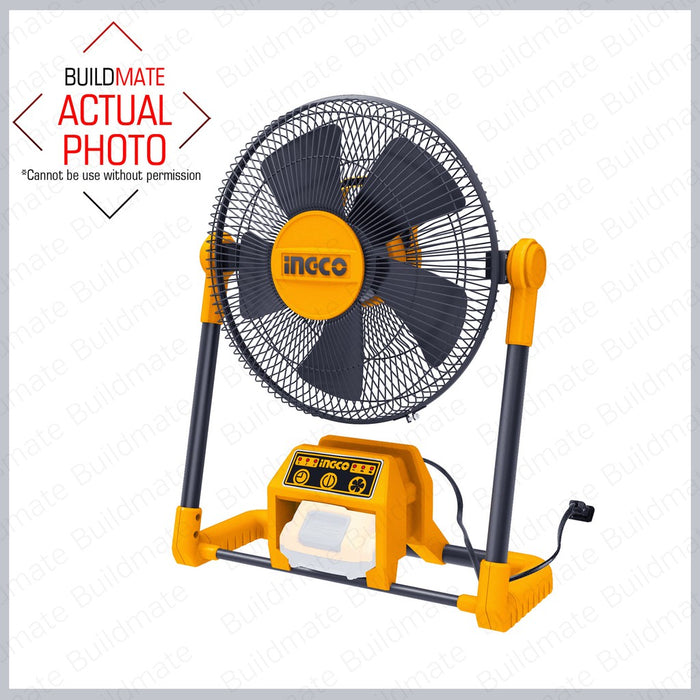 BUILDMATE Ingco Rechargeable Fan 20V 12" Inch Cordless 3-Speed Settings CFALI2001 POWERSHARE - ICPT
