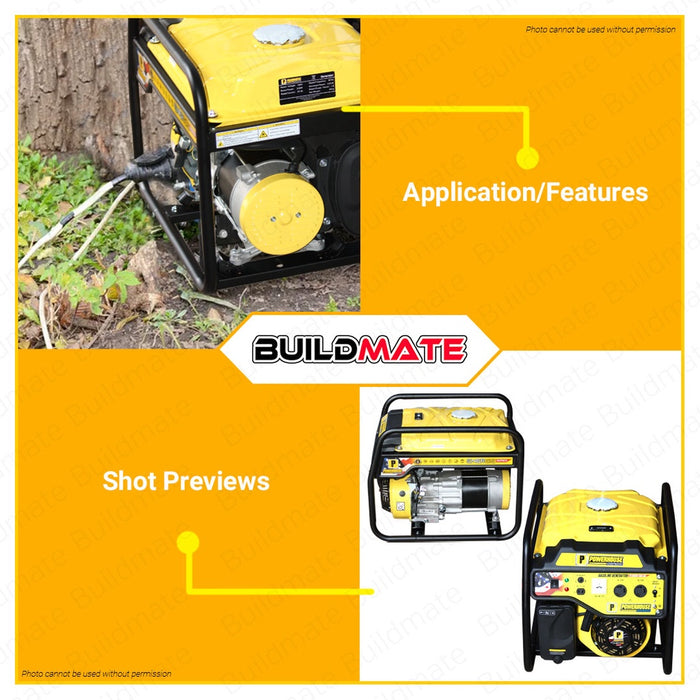 POWERHOUSE ENERGIE SERIES GASOLINE GENERATOR RECOIL START 1.8 KW KVA PH-ENERGIE-7500-GAS •BUILDMATE• PHI