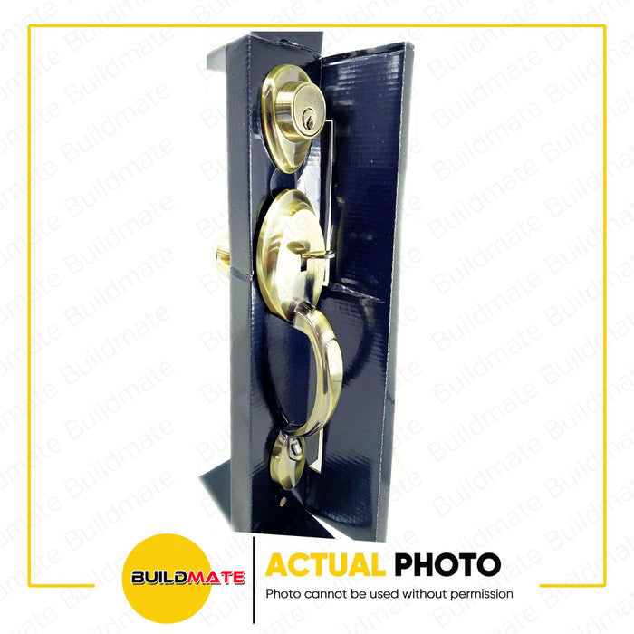 POWERHOUSE PRO SERIES Entrance Handle Set PH8051ABET Antique Brass Finish US5 •BUILDMATE•