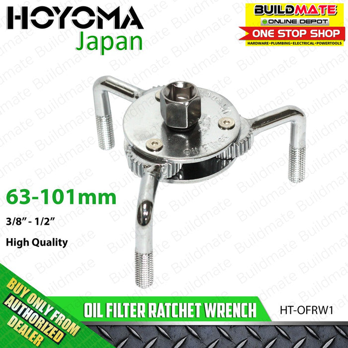 HOYOMA JAPAN Oil Filter Ratchet Wrench Cr-V HT-OFRW1 •BUILDMATE•