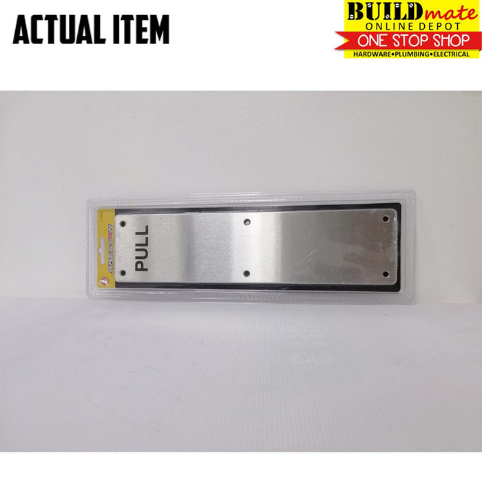 BUILDMATE Creston Stainless Steel Door Sign Indicator Push / Pull Handle Door Plate Label Entrance Signage SOLD PER PIECE FL-394SS / FL-395SS