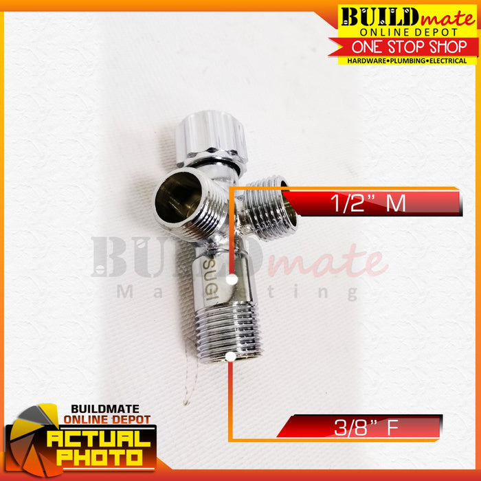 SUGI JAPAN 3 Way Angle Valve 1/2" x 1/2" B3AV-1/2" •BUILDMATE•