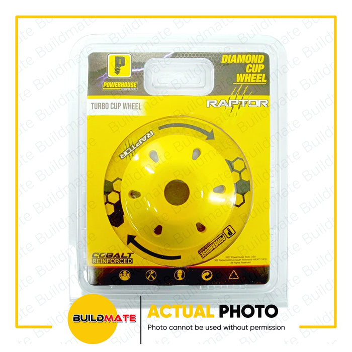 BUILDMATE Powerhouse 4" RAPTOR SERIES Diamond Cup Wheel 4"  Turbo Cup - PHPTA