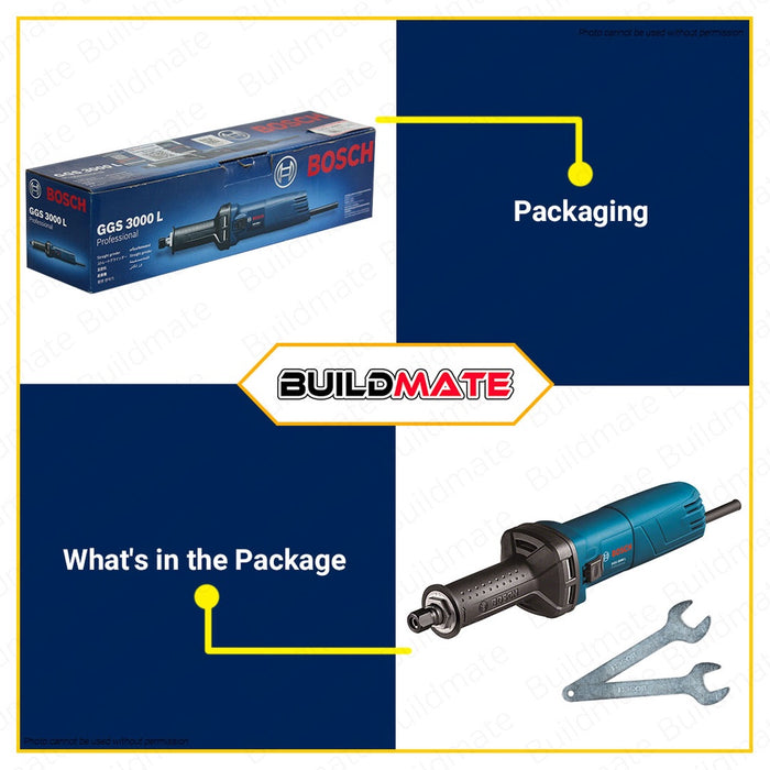 Bosch Professional Straight Grinder 6mm Collet 300W GGS 3000L 06012240K0 AUTHENTIC •BUILDMATE• BPT