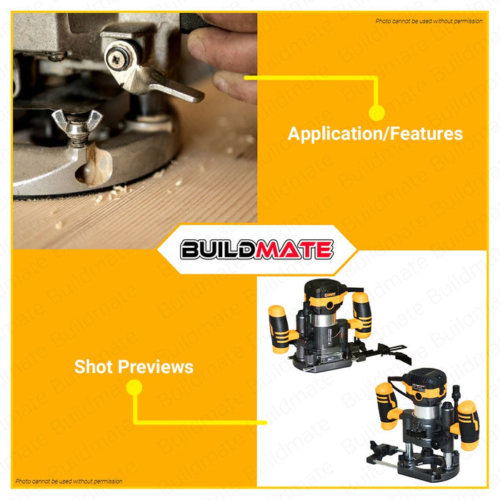 BUILDMATE Powerhouse 2in1 Electric Trimmer With Plunge Router Base PH-ETRM-800 PHPT 100% ORIGINAL / AUTHENTIC