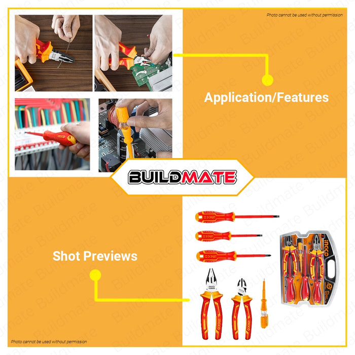 INGCO 6 PCS Insulated Hand Tool Set HKIST3061 •BUILDMATE• IHT
