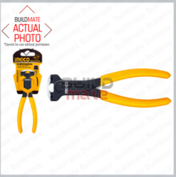 BUILDMATE Ingco End Cutting Pliers 7" (180mm) Cr-V Precision End Nippers Wire Cutter HECP02180 • IHT