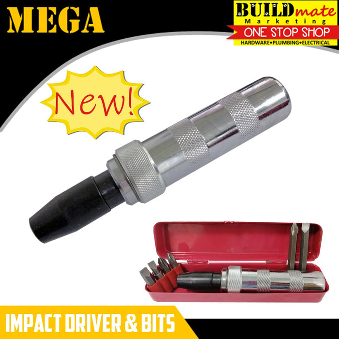 PROMAN / MEGA Impact Driver with 6pcs Bits Screwdriver Set - BUILDMATE