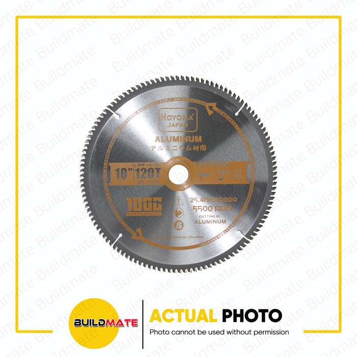 HOYOMA JAPAN TCT Saw Aluminum Miter Saw Blade 10" X 120T Aluminum & Plastic Cutting Circular Saw Blade AMF-10-120 •