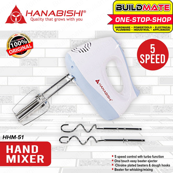 HANABISHI Handmixer Hand Mixer 150W HHM-51 •BUILDMATE•