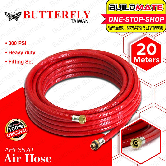 Butterfly Taiwan 10 & 20 Meters 300 PSI Heavy Duty Air Hose W/ Fittings SET 6.5mm AHF-6510 AHF-6520