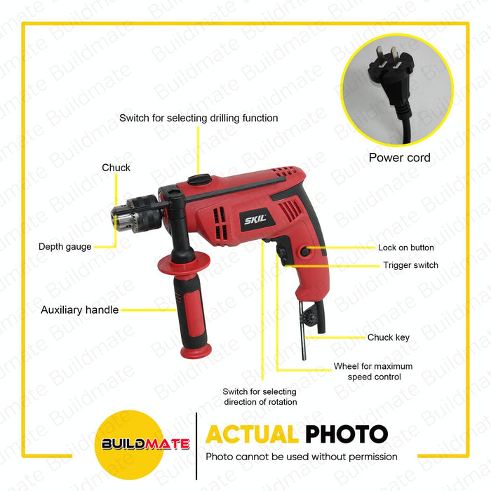 SKIL Heavy Duty Variable Speed Impact Hammer Drill 710W Reverse HD1Z6725AA / HD1Z672501 •BUILDMATE•